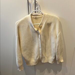 Alex Mill Cream Textured Cardigan